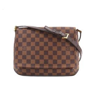 Louis Vuitton Damier Musette Tango Short Strap Shoulder Bag Ebene